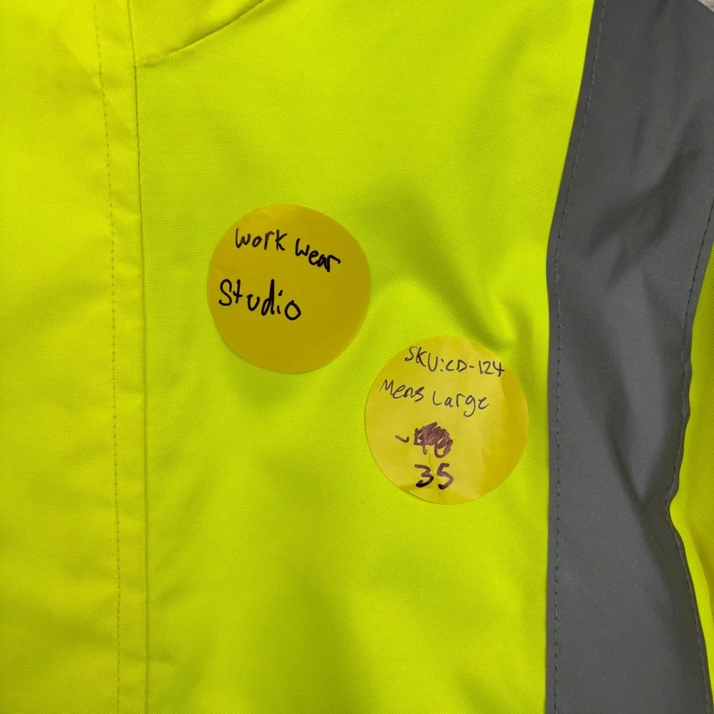 Truecrest Safety Products Hi-Vis Bomber Jacket Neon Yellow Black Class 3 Large